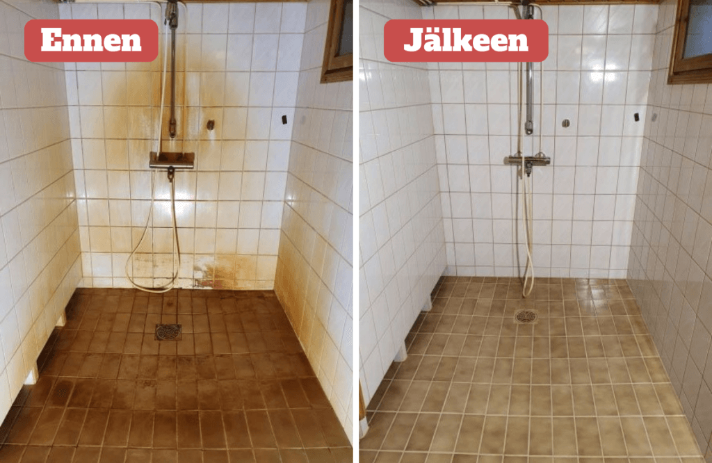 Kylpyhuoneen tehopuhdistus ja nanopinnoitus - huima ero kylpyhuoneen puhtaudessa